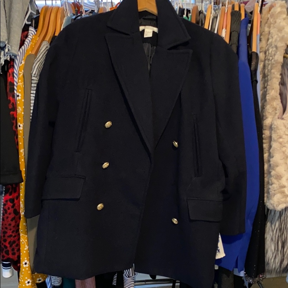 H&M navy coat